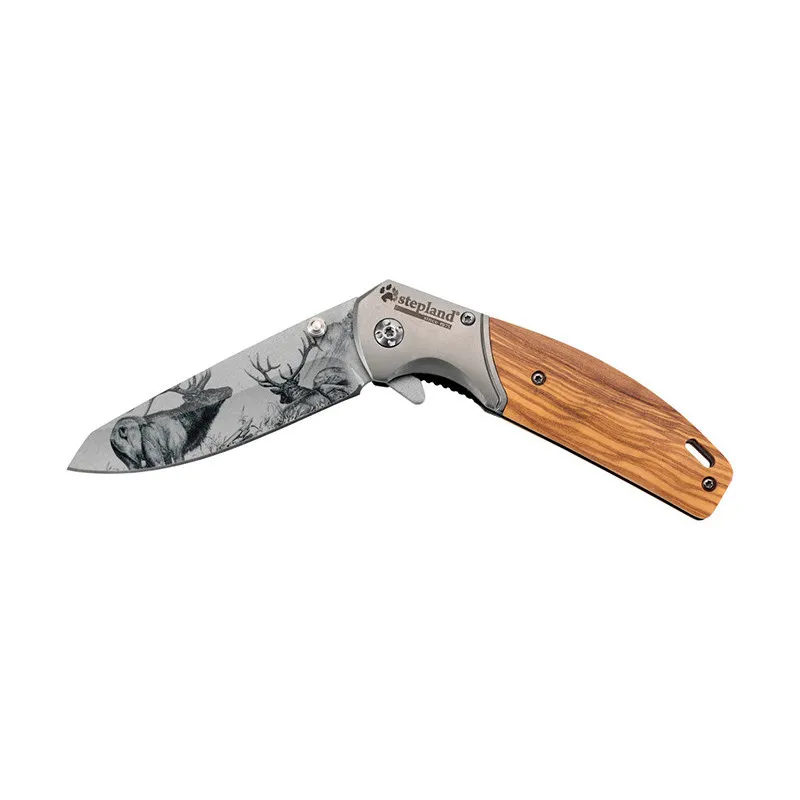 Imagem de Faca Inox 8 cm Grava&ccedil;&atilde;o Veado