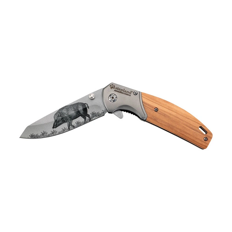 Imagem de Faca Inox 8 cm grava&ccedil;&atilde;o Javali
