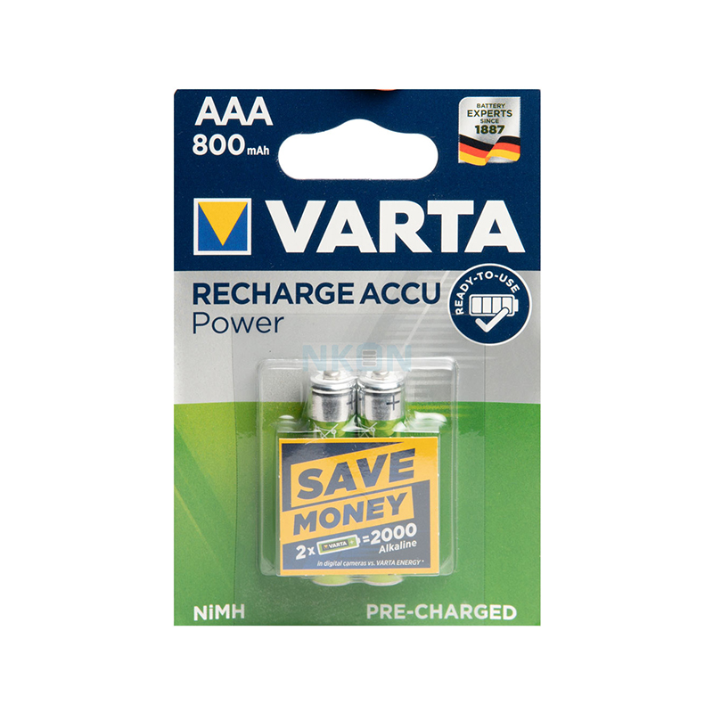 Imagem de Pilhas Varta AAA recarreg&aacute;vel 800mAh