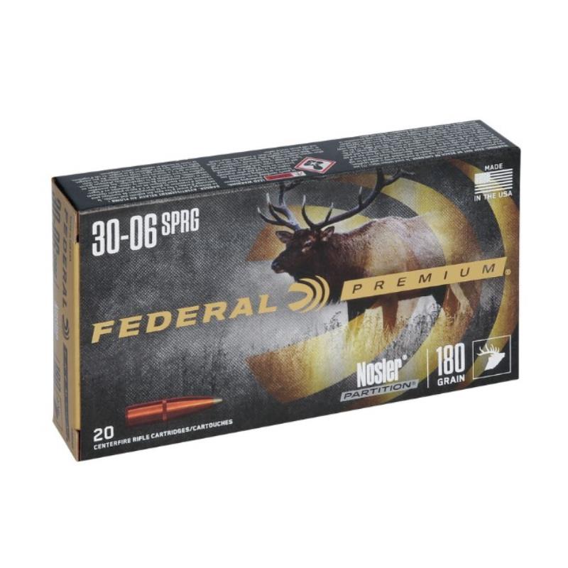 Imagem de Muni&ccedil;&otilde;es Federal Cal.30.06SPRG 180gr Nosler Partit