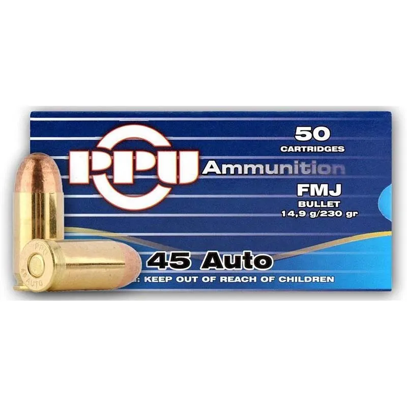 Imagem de Muni&ccedil;&otilde;es PPU 45 ACP 230 grs FMJ