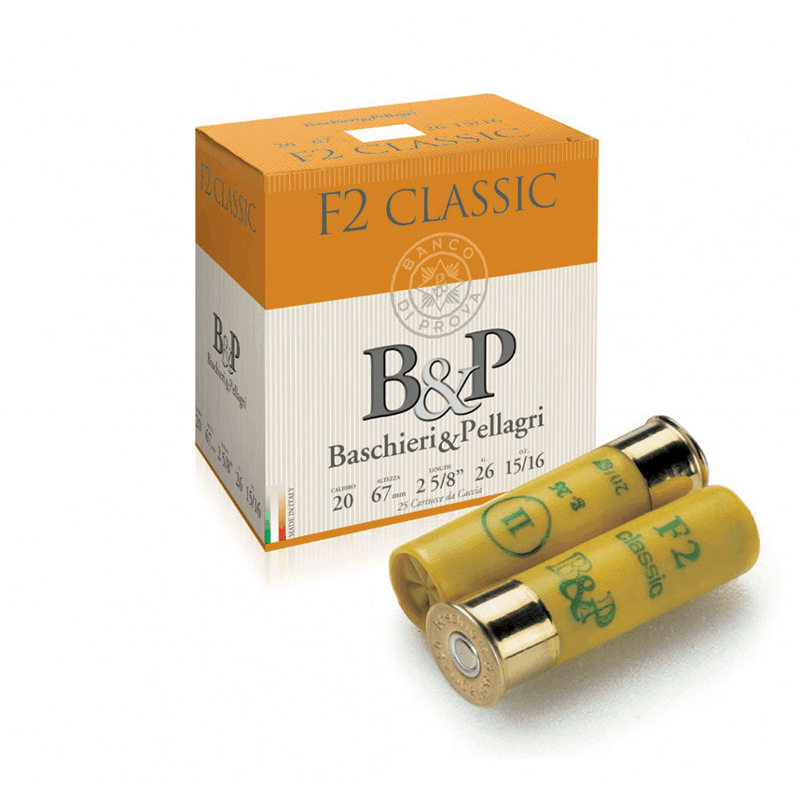 Imagem de Cx 25 Cartuhos  B&P F2 Classic Cal 20