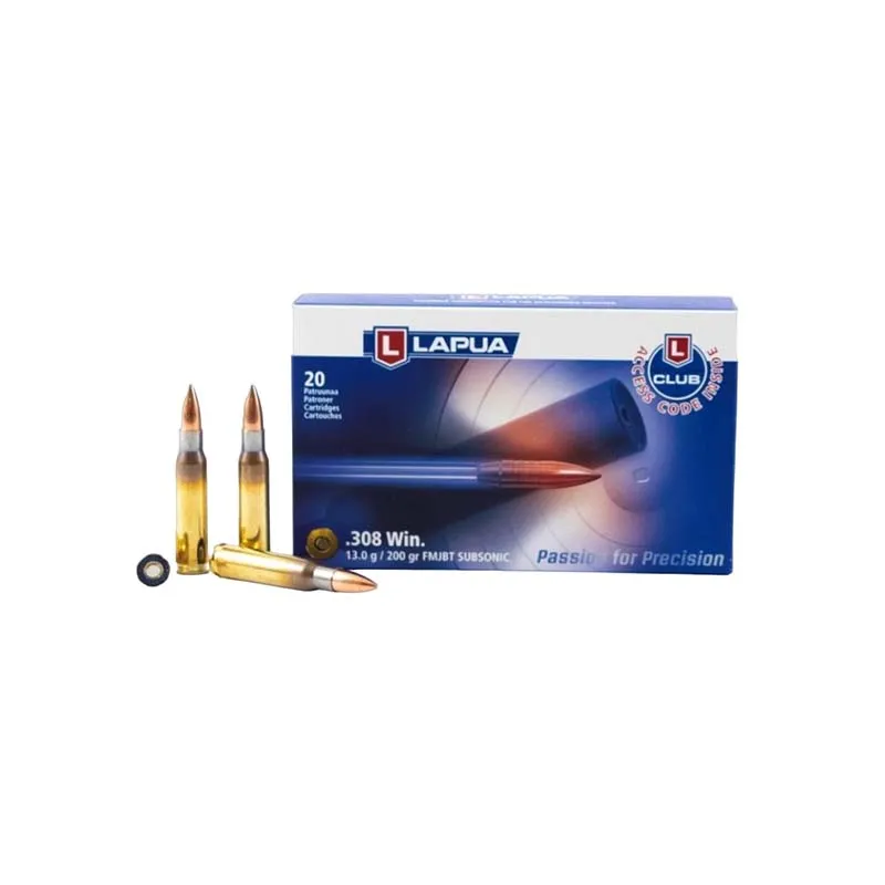 Imagem de Lapua .308 Win FMJ 200gr Subsonic