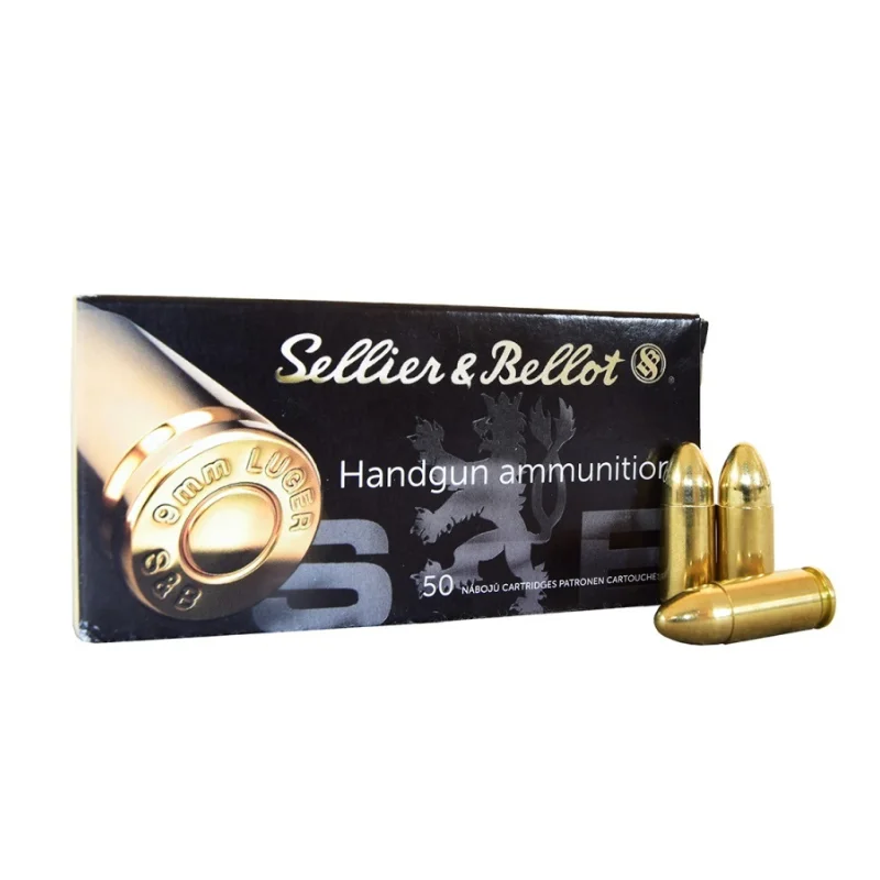 Imagem de Cx. 50 Muni&ccedil;&otilde;es Sellier e Bellot TFMJ 124grs 9mm