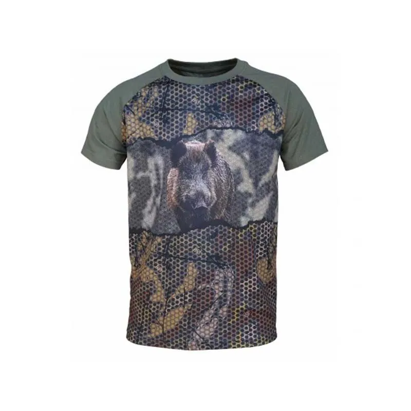 Imagem de T-shirt Forest-Print 3D Javali