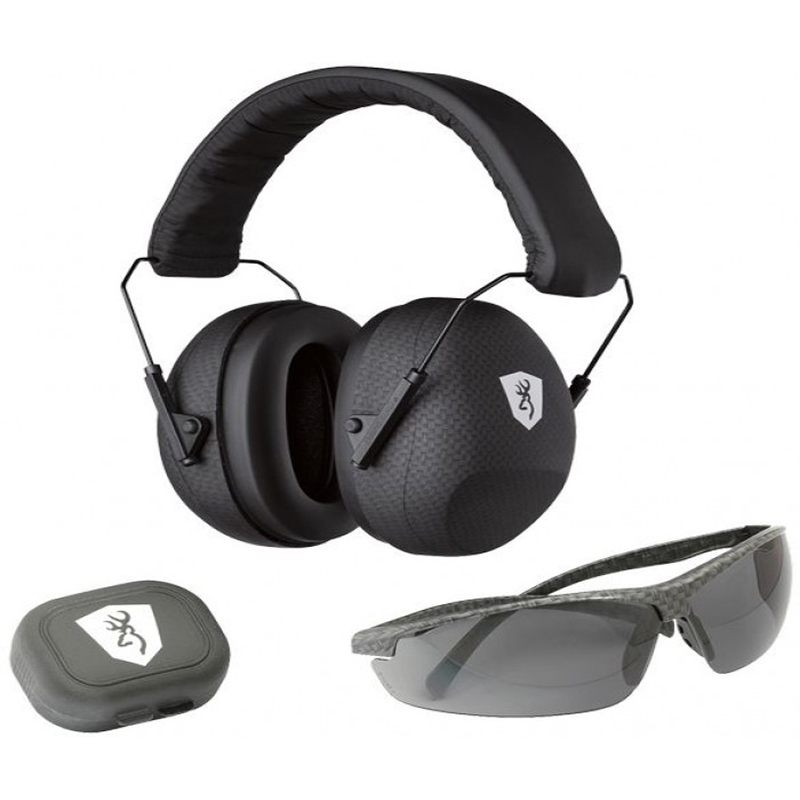 Imagem de Kit Auricular Tactico Preto + &Oacute;culos