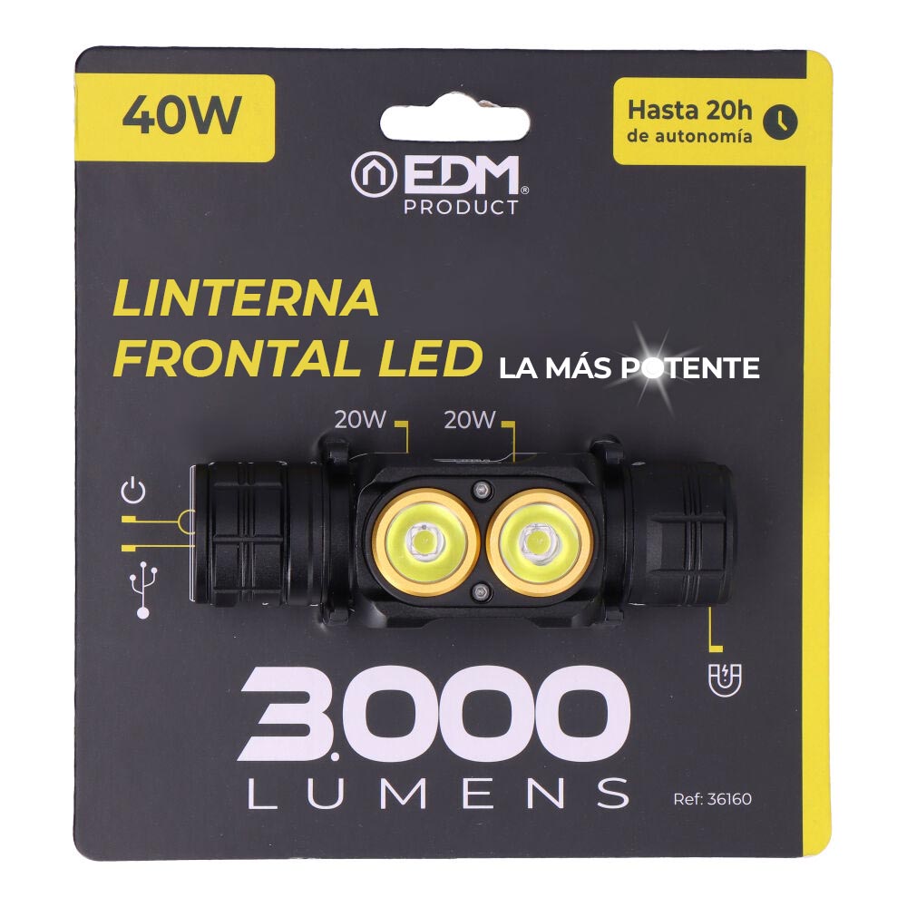 Imagem de Lanterna Frontal EDM 3000Lm