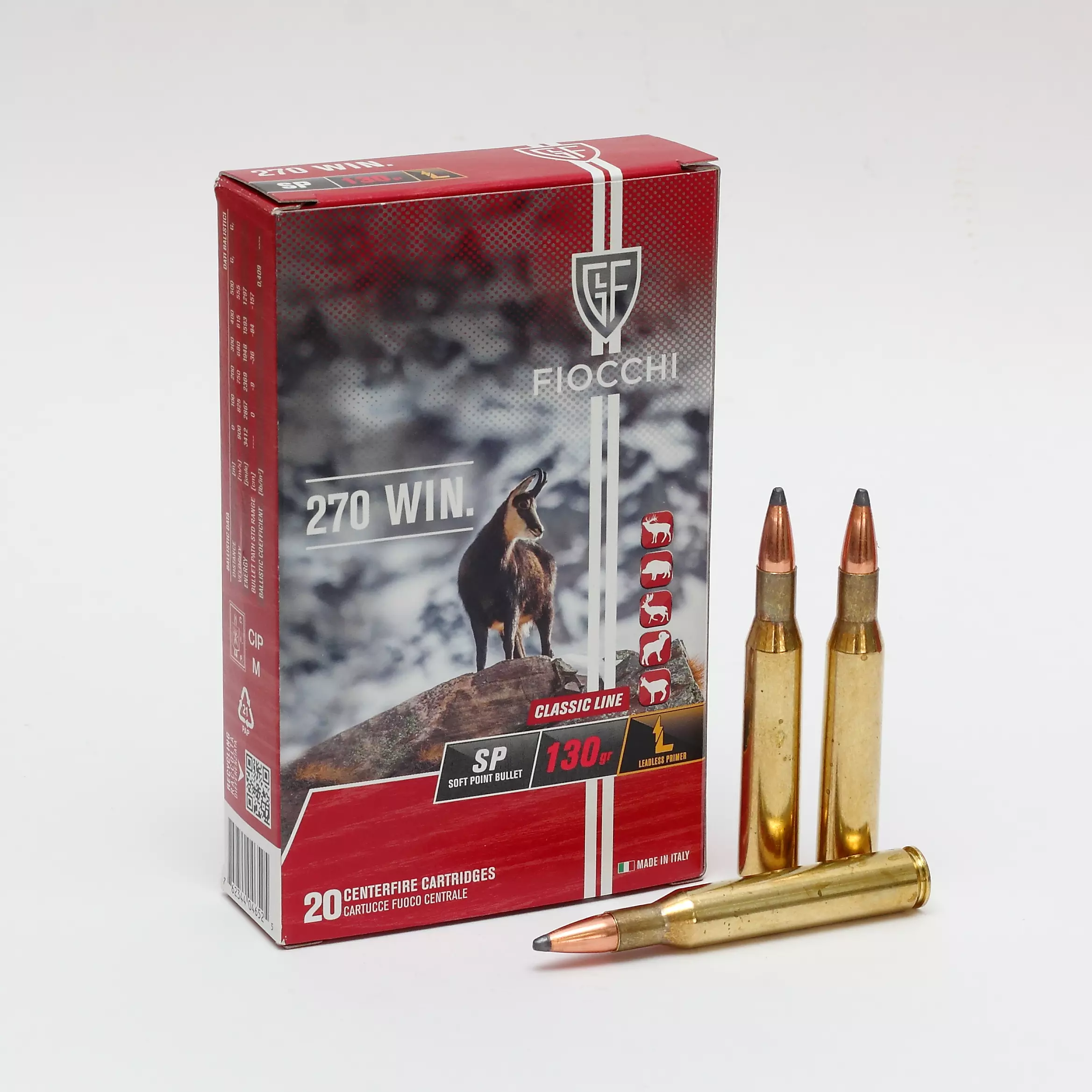 Imagem de Cx 20 Muni&ccedil;&otilde;es Fiocchi SP 130gr 270Win.