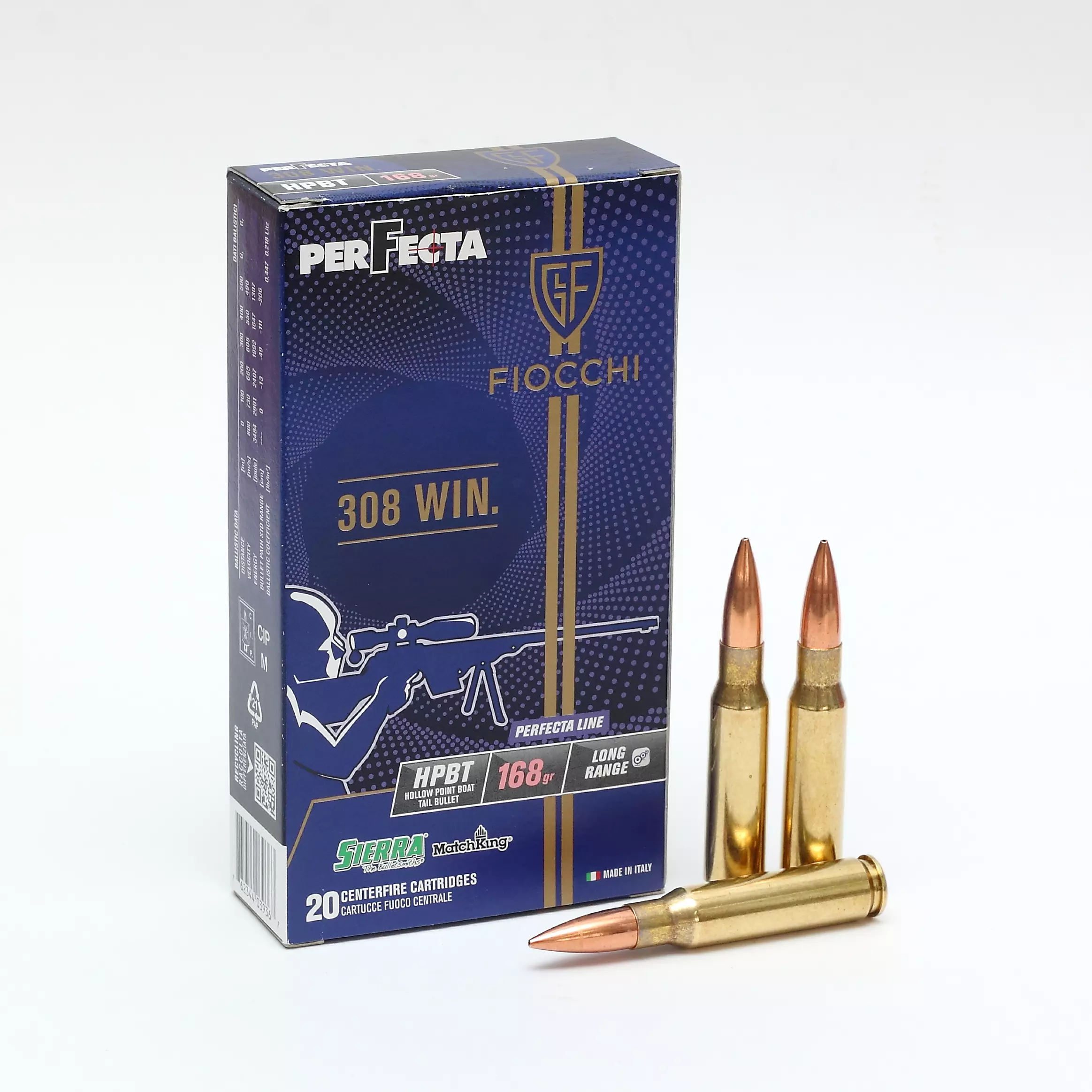 Imagem de Cx 20 Muni&ccedil;&otilde;es Fiocchi HPBT Perfecta 168gr 308Win.