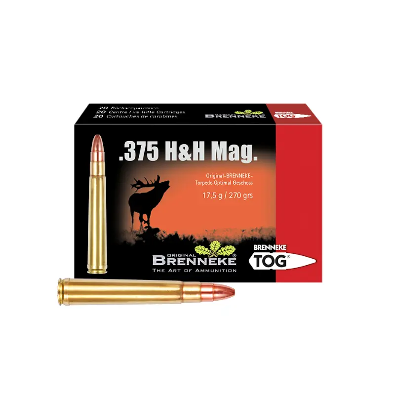 Imagem de Cx 20 Brenneke TOG 17,5g/270gr 375 H&H Mag.