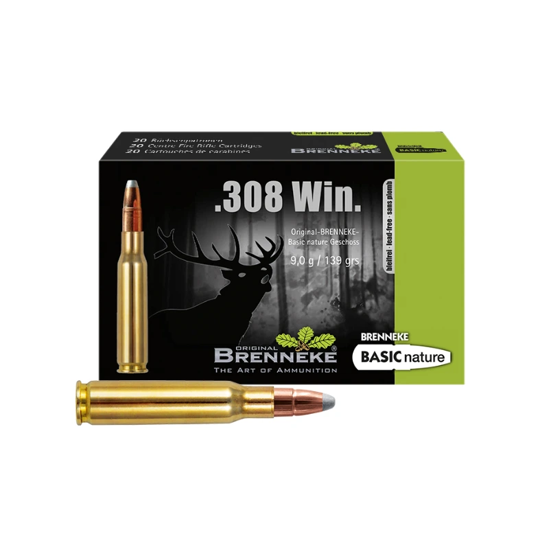 Imagem de Cx 20 Brenneke BASIC Nature 9.0g/139gr 308Win.