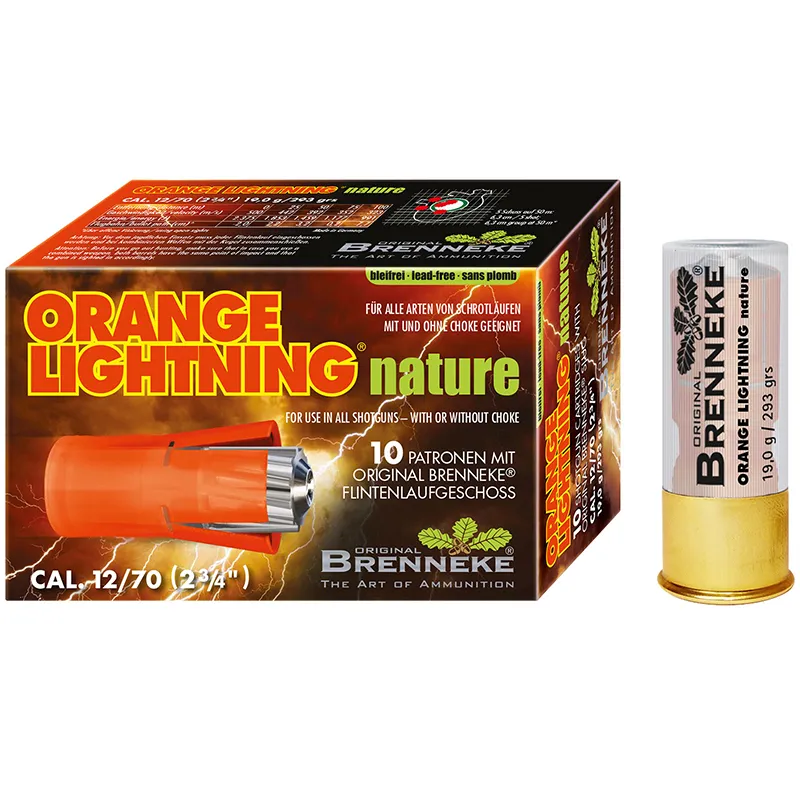 Imagem de Cx 10 Brenneke ORANGE LIGHTNING 12/70 19,0g