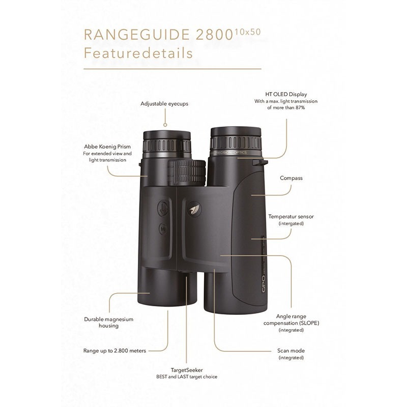 Imagem de Bin&oacute;culos GPO RANGEGUIDE 2800 10X50