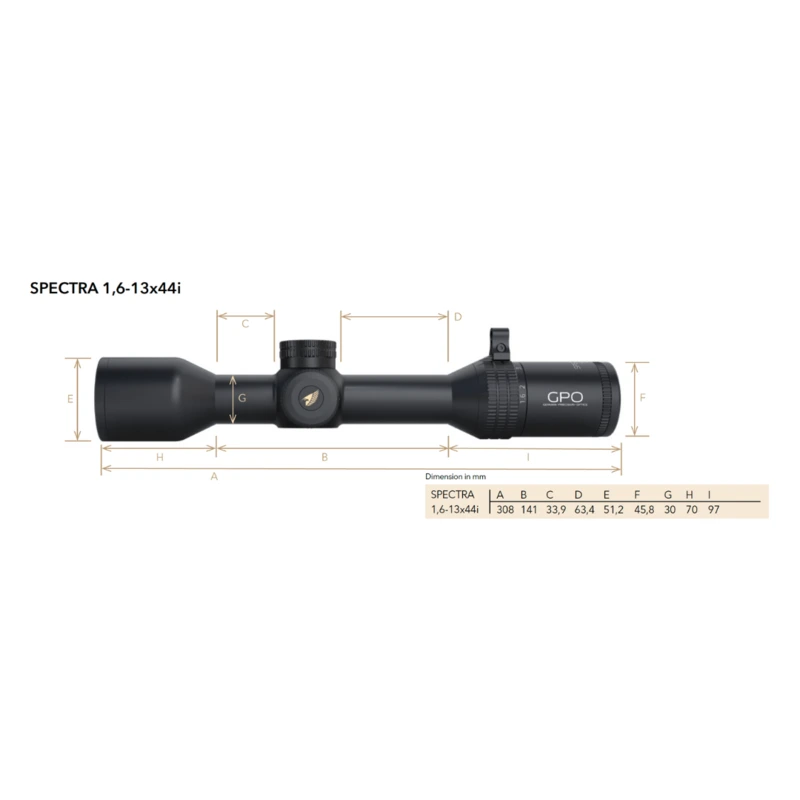 Imagem de Mira GPO Spectra 8x 1.6-13x44i G4i Fiber