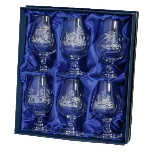 Imagem de Conjunto 6 copos vinho motivos ca&ccedil;a