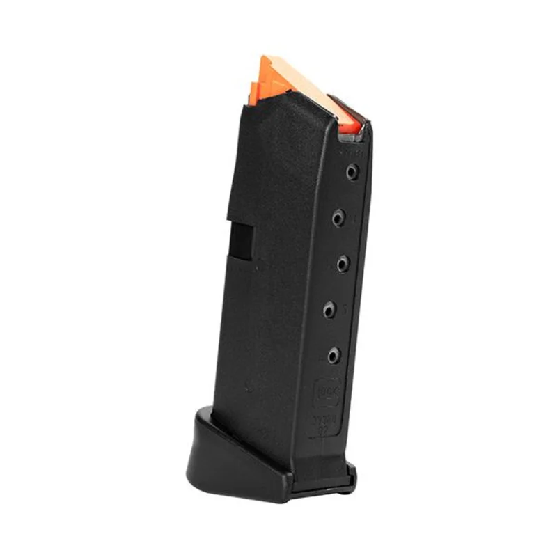 Imagem de Carregador GLOCK 43 c/ extensor (6 tiros) base laranja