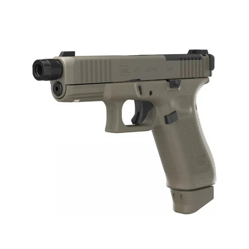 Imagem de Pistola Glock 45 Cal 9 MM Hunter Edition GEN5/MOS/FS Cano Roscado M13.5x1 left Green